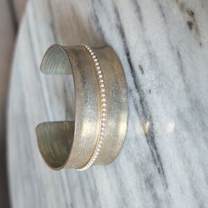 Elegant Gold and Silver Cuff Bracelet